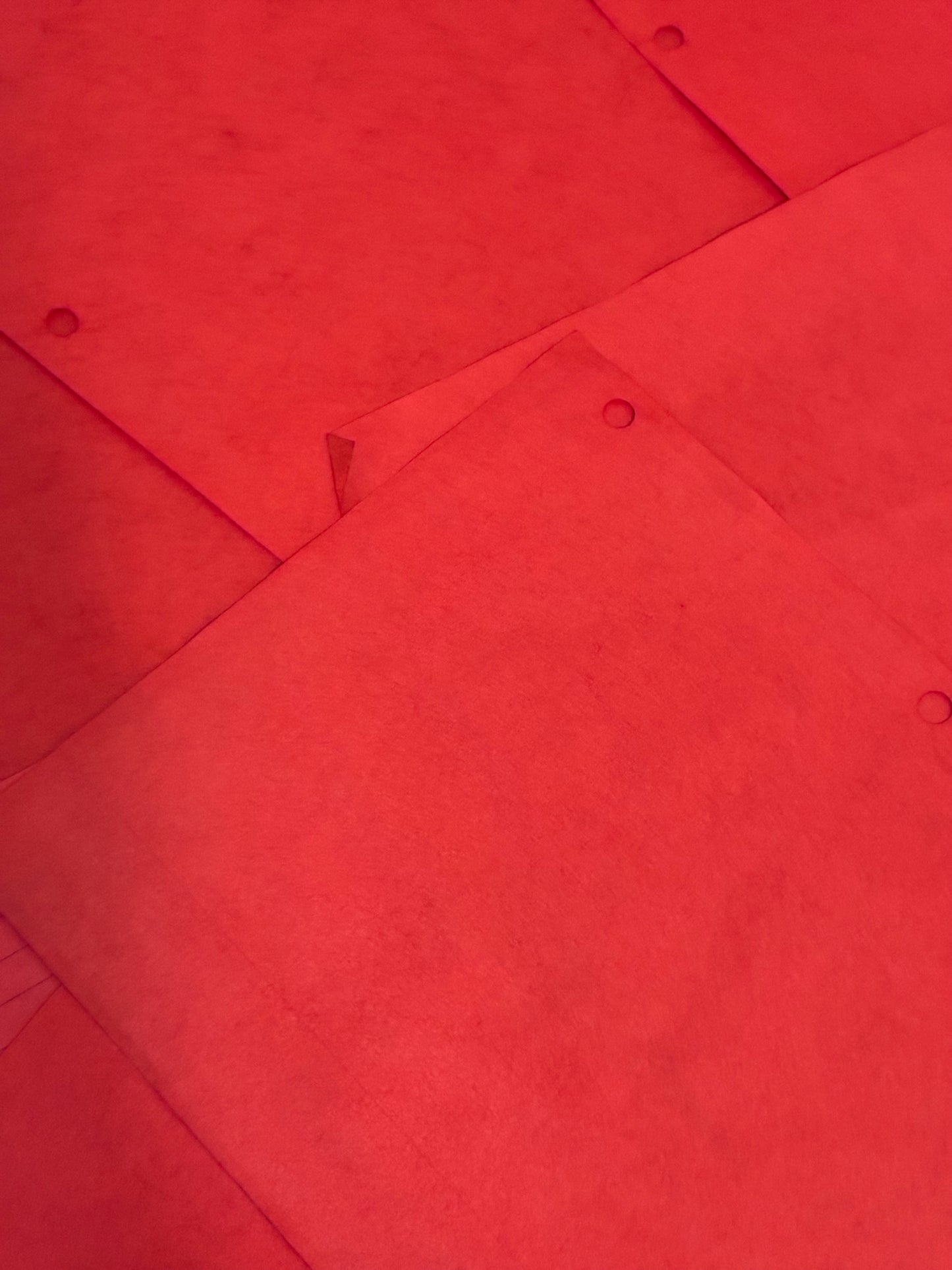 Red - 10 - pieces hand dyed lined paper