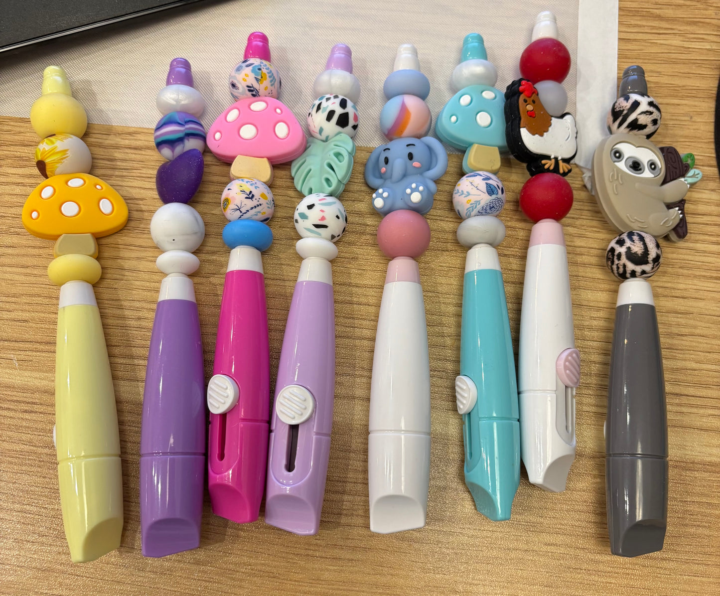 Silicone Beaded - paper cutters - variety of focal beads - 7.00 each