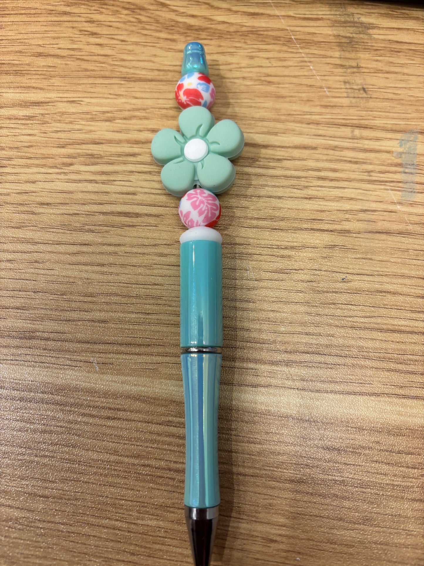 Silicone beaded ball point pens with one pen refill - variety of focal beads - 7.50 each