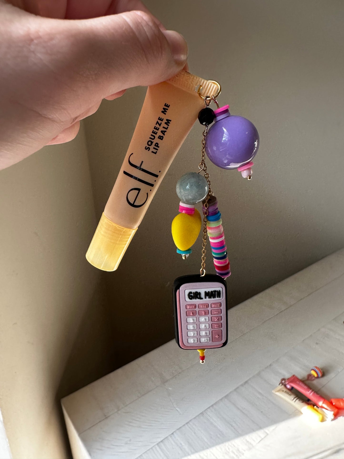 Lip Balm with beaded dangle - (several choices)