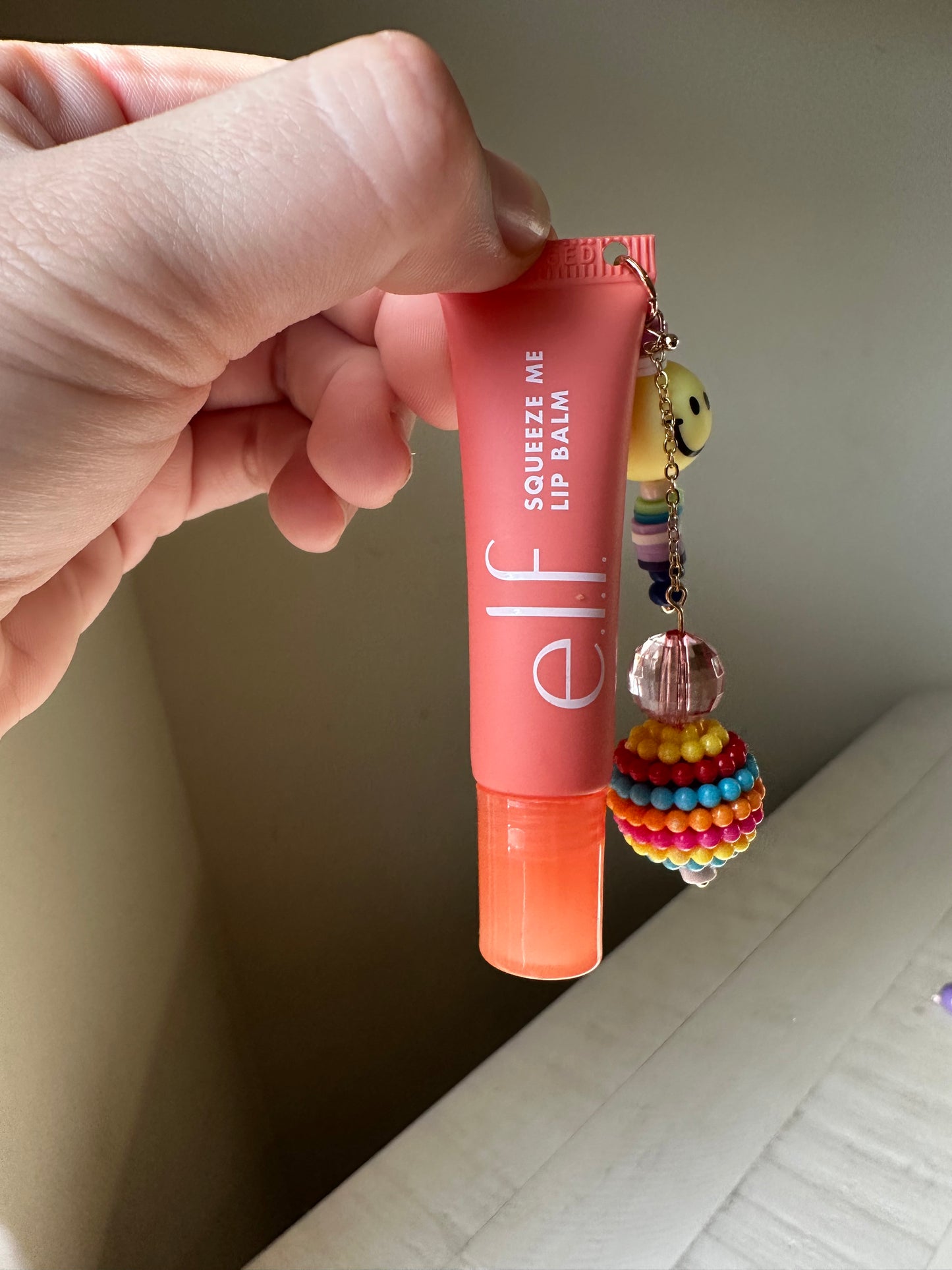 Lip Balm with beaded dangle - (several choices)