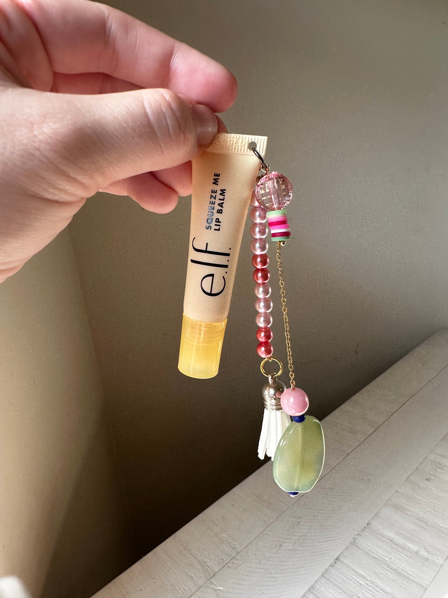 Lip Balm with beaded dangle - (several choices)