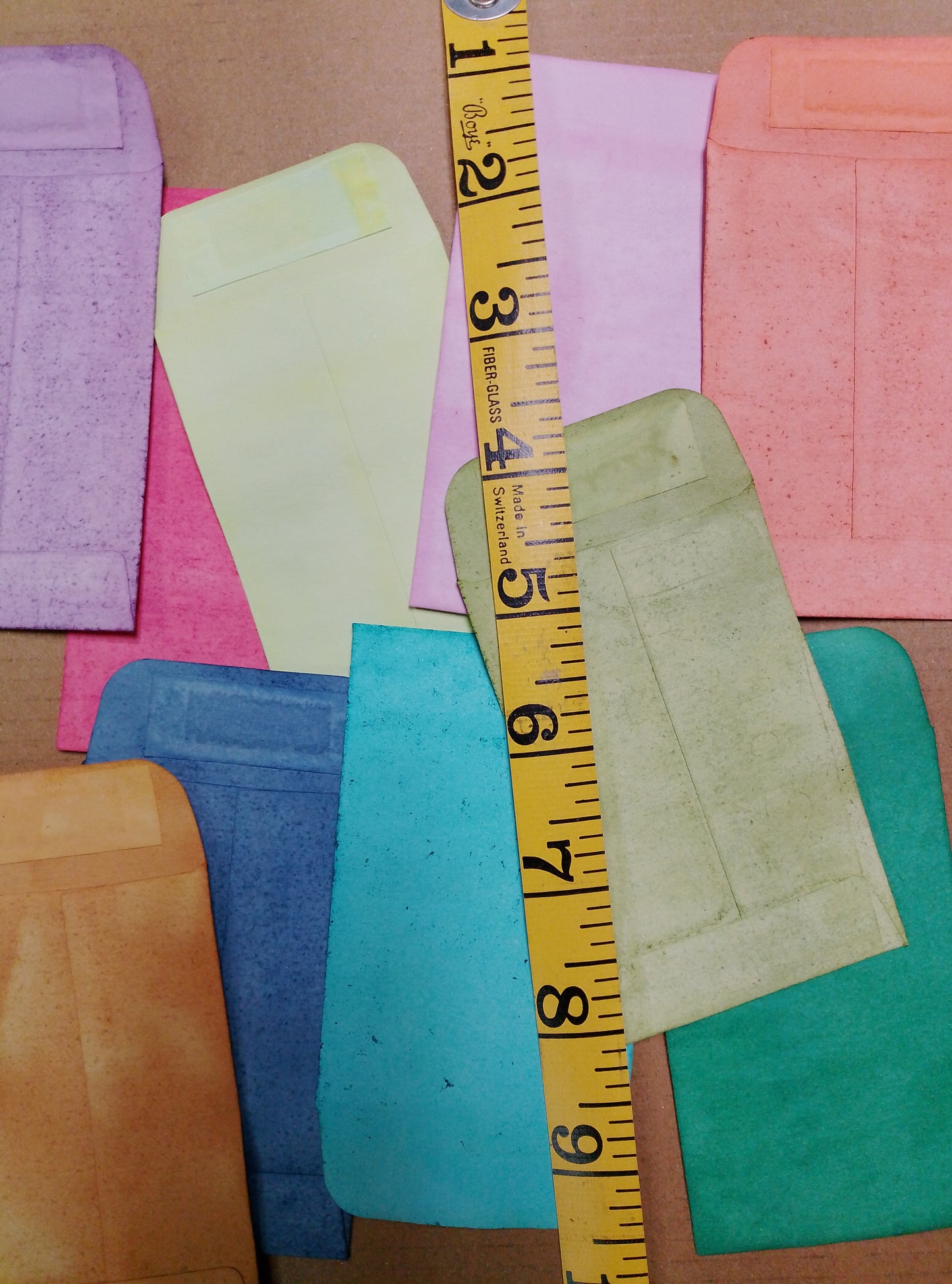 Hand dyed mini coin envelopes - 10 pack - asst