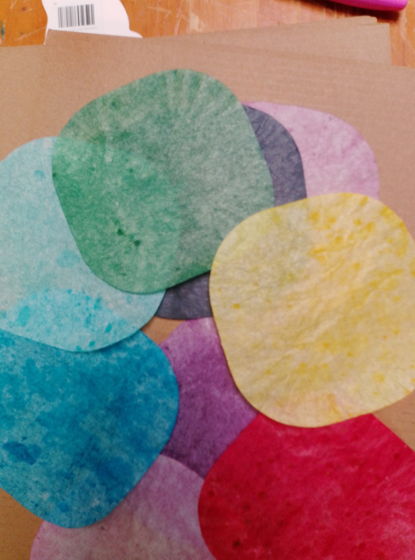 Squaricles - sqaure/circles - asst- hand dyed - 10