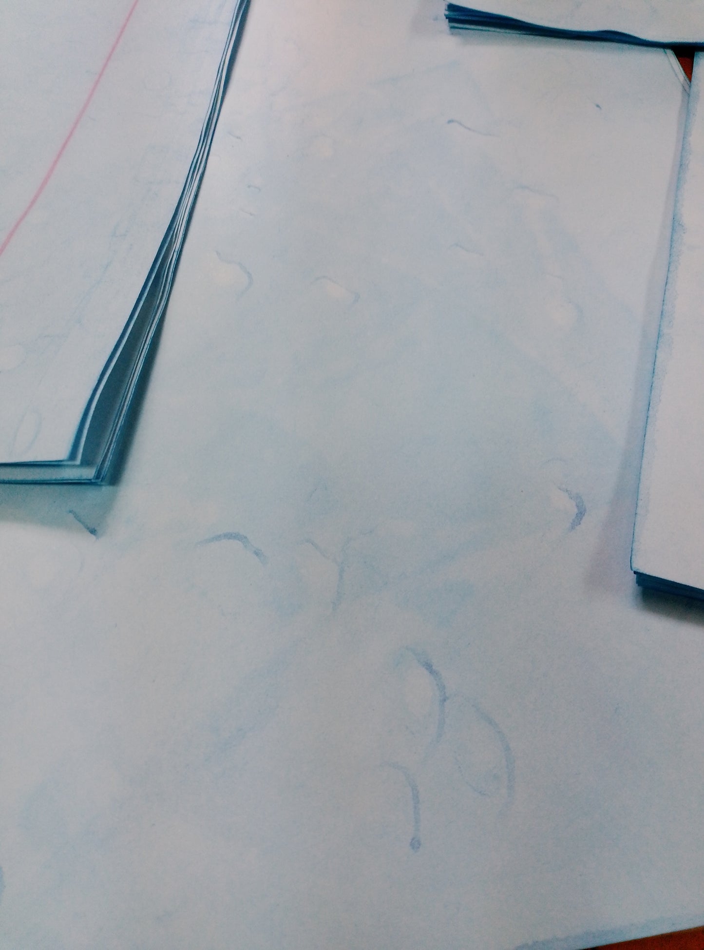 Cotton Candy 🍬 🩵 28lb cardstock solid hand dyed paper. 10 pretty soft pieces of pretty papers. These papers are a light blue, the picture are very disappointing.