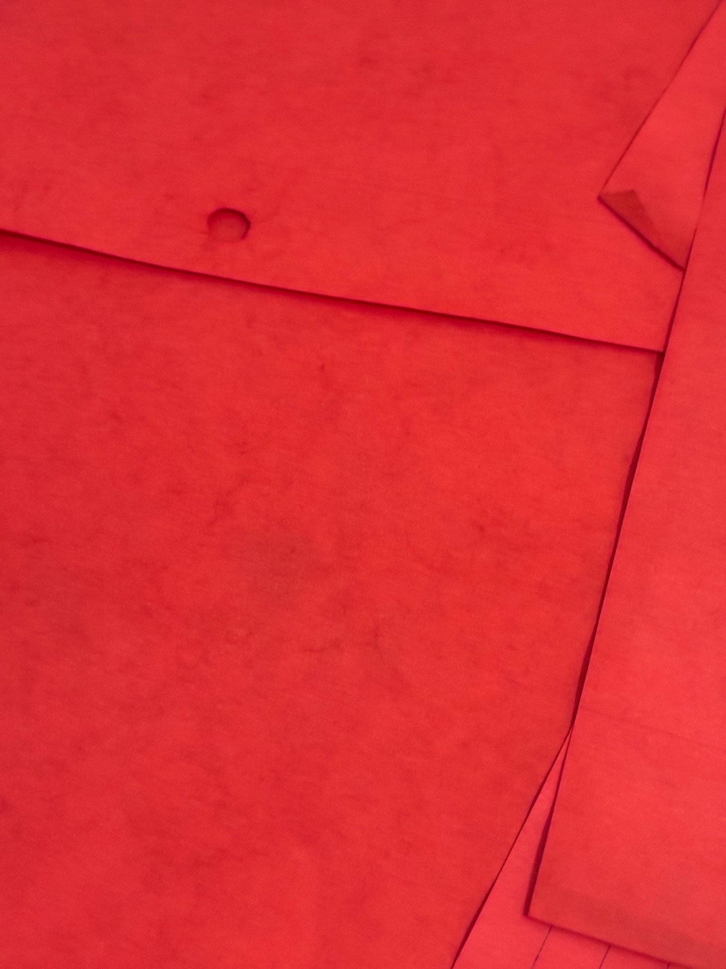 Red - 10 - pieces hand dyed lined paper