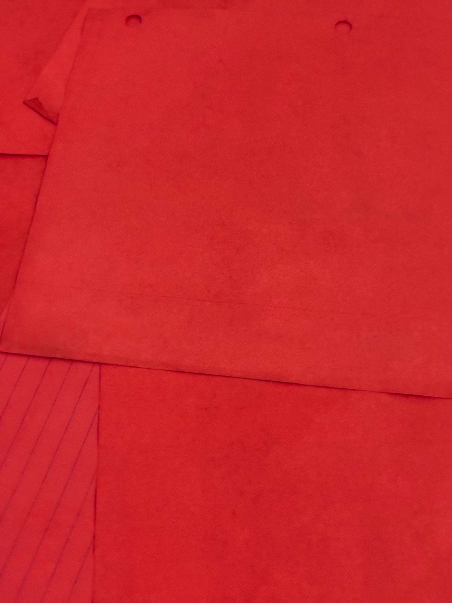 Red - 10 - pieces hand dyed lined paper
