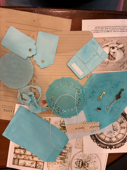 Coffee Filter Ephemera ~ Caribbean Blue