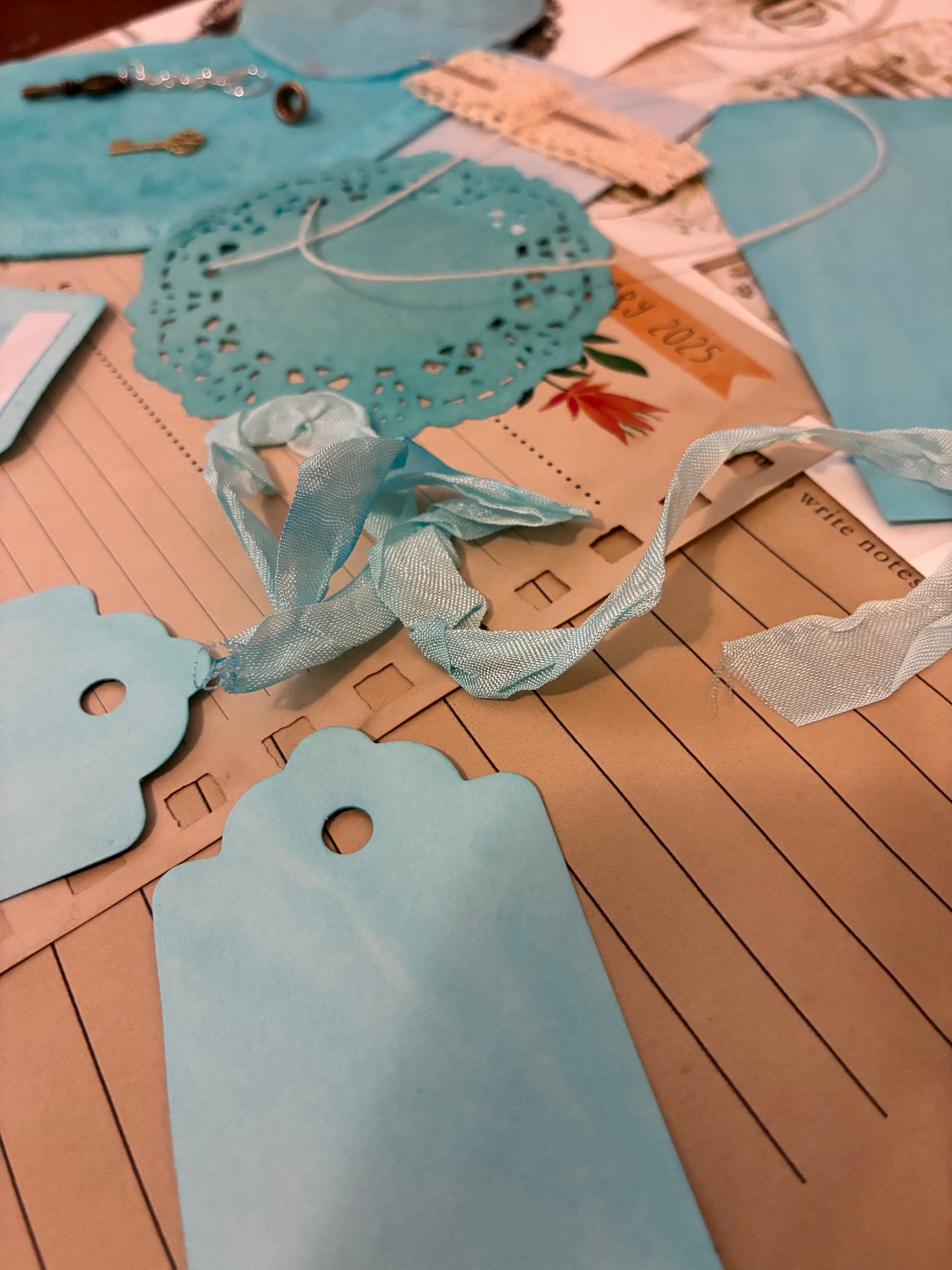Coffee Filter Ephemera ~ Caribbean Blue