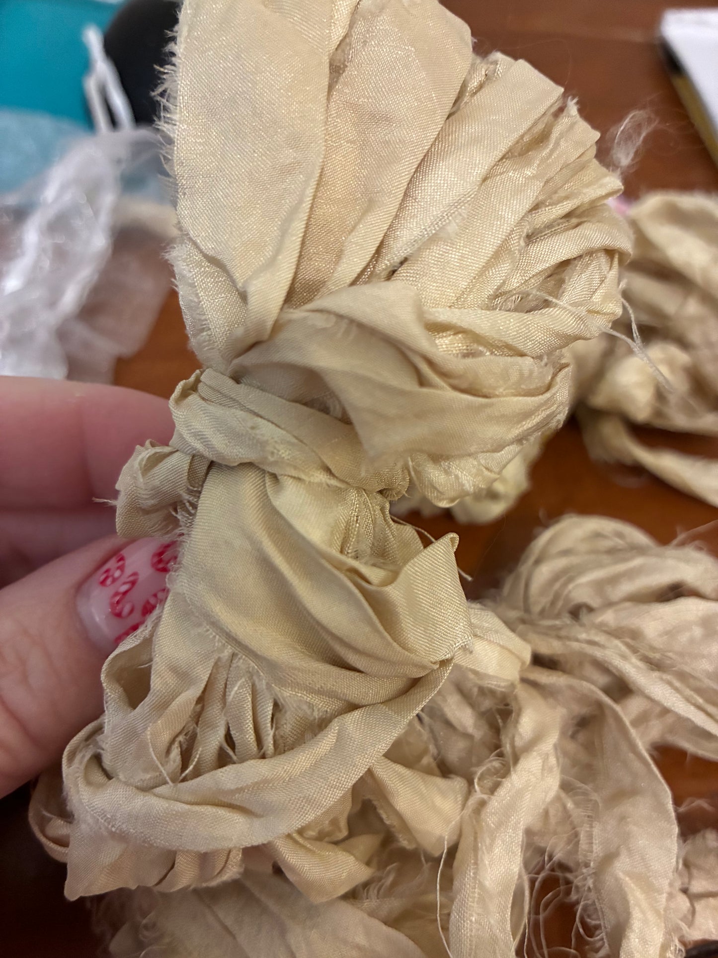 Cream Sari Silk 5-yards