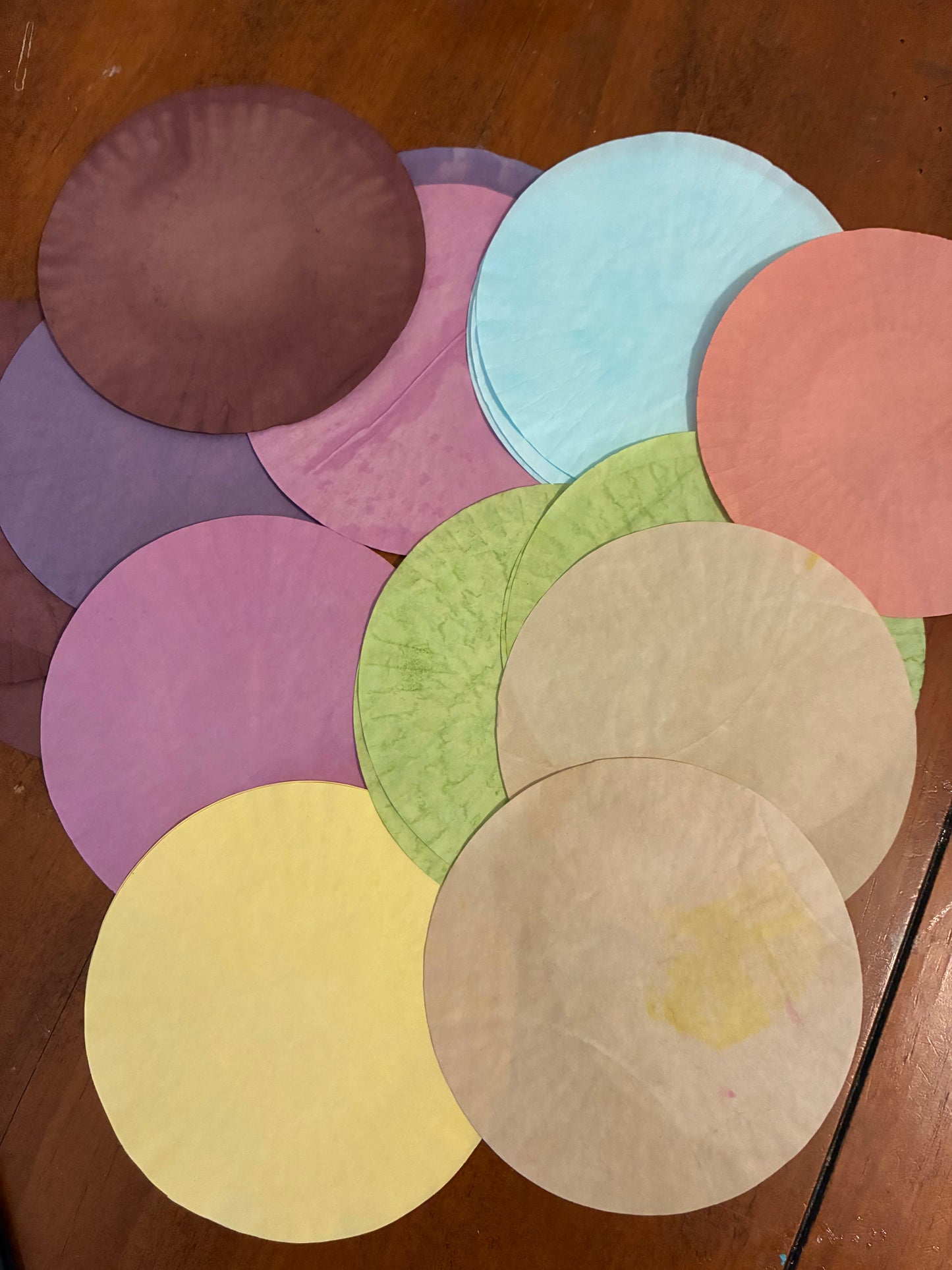Assorted colors Cupcake liners 20+ hand dyed