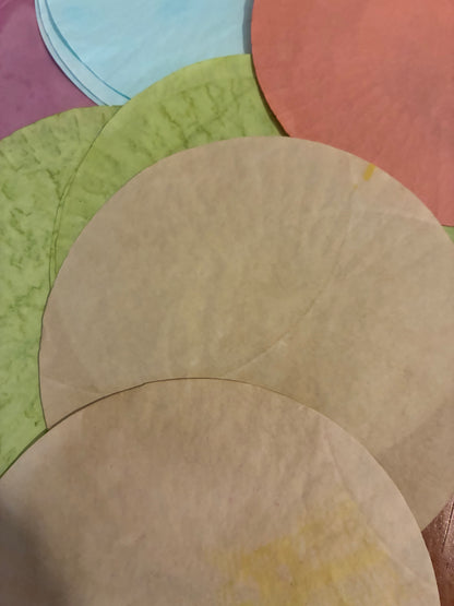 Assorted colors Cupcake liners 20+ hand dyed
