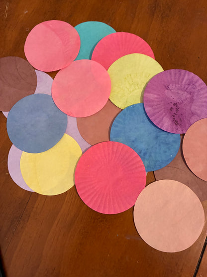Assorted colors Mini-Cupcake liners 20+ per pack