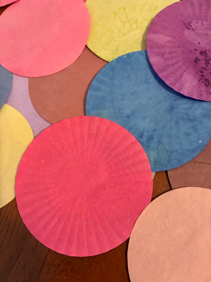 Assorted colors Mini-Cupcake liners 20+ per pack