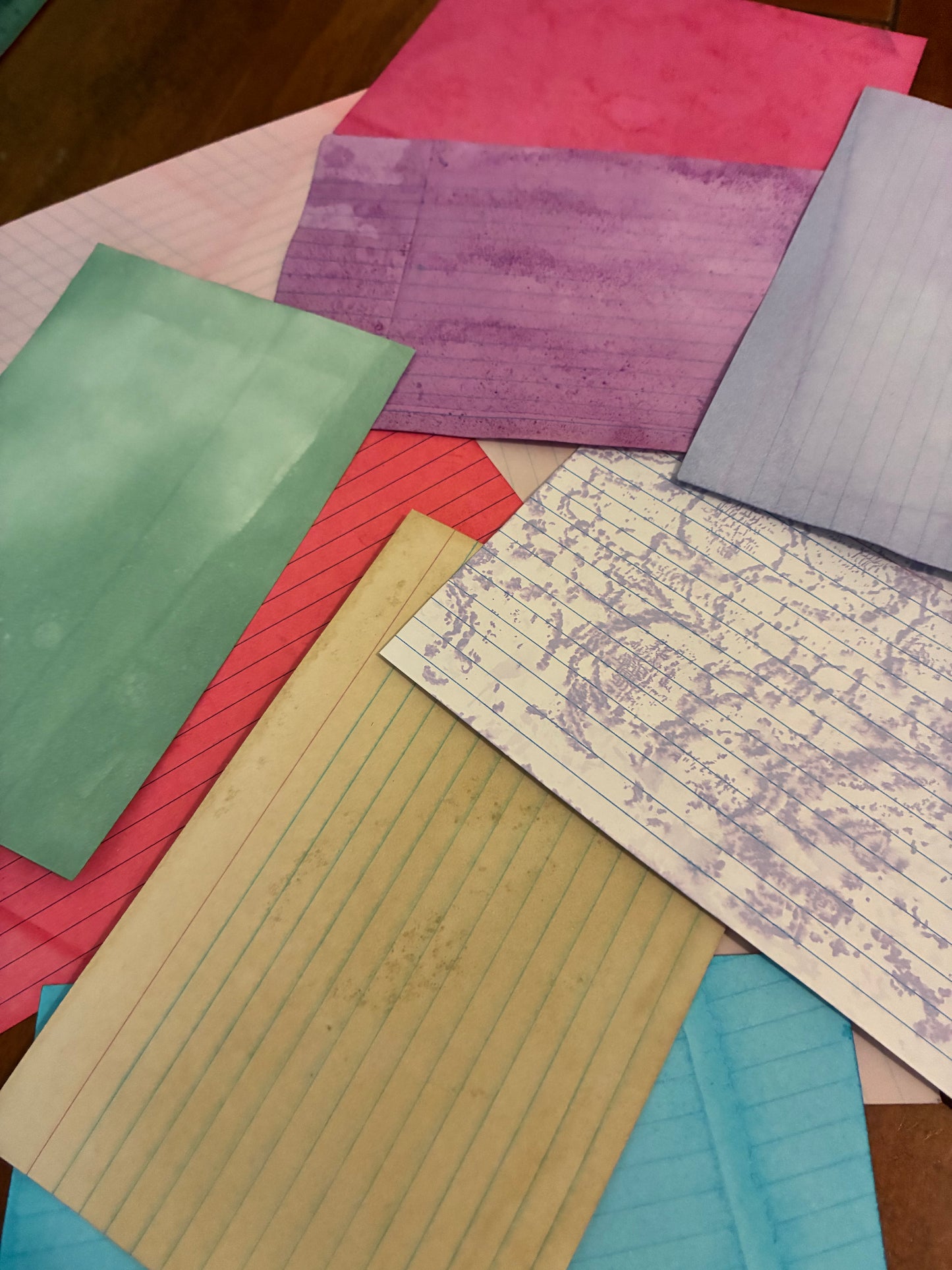 Assorted colors - 6"x4" lined index cards - 10 per pretty pack