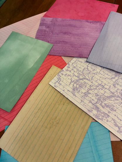 Assorted colors - 6"x4" lined index cards - 10 per pretty pack