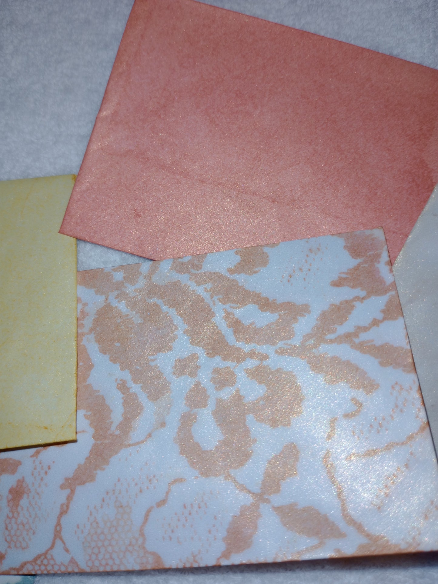 Hand dyed Mini metallic envelopes 3 1/2 x 2 1/2