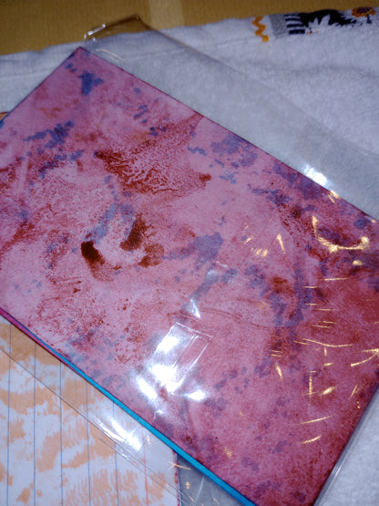 Assorted colors hand dyed index cards - 10 per pack