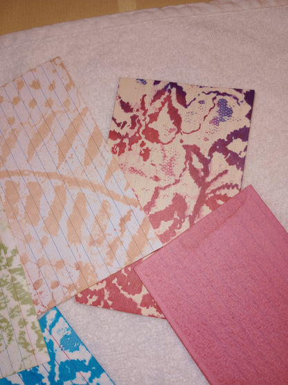 Assorted colors hand dyed index cards - 10 per pack