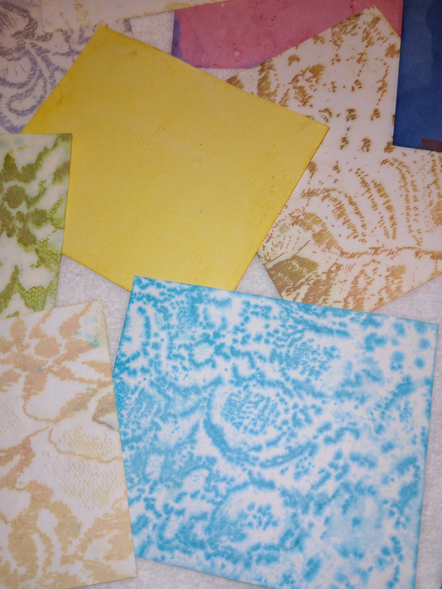 Hand dyed cardstock blanks