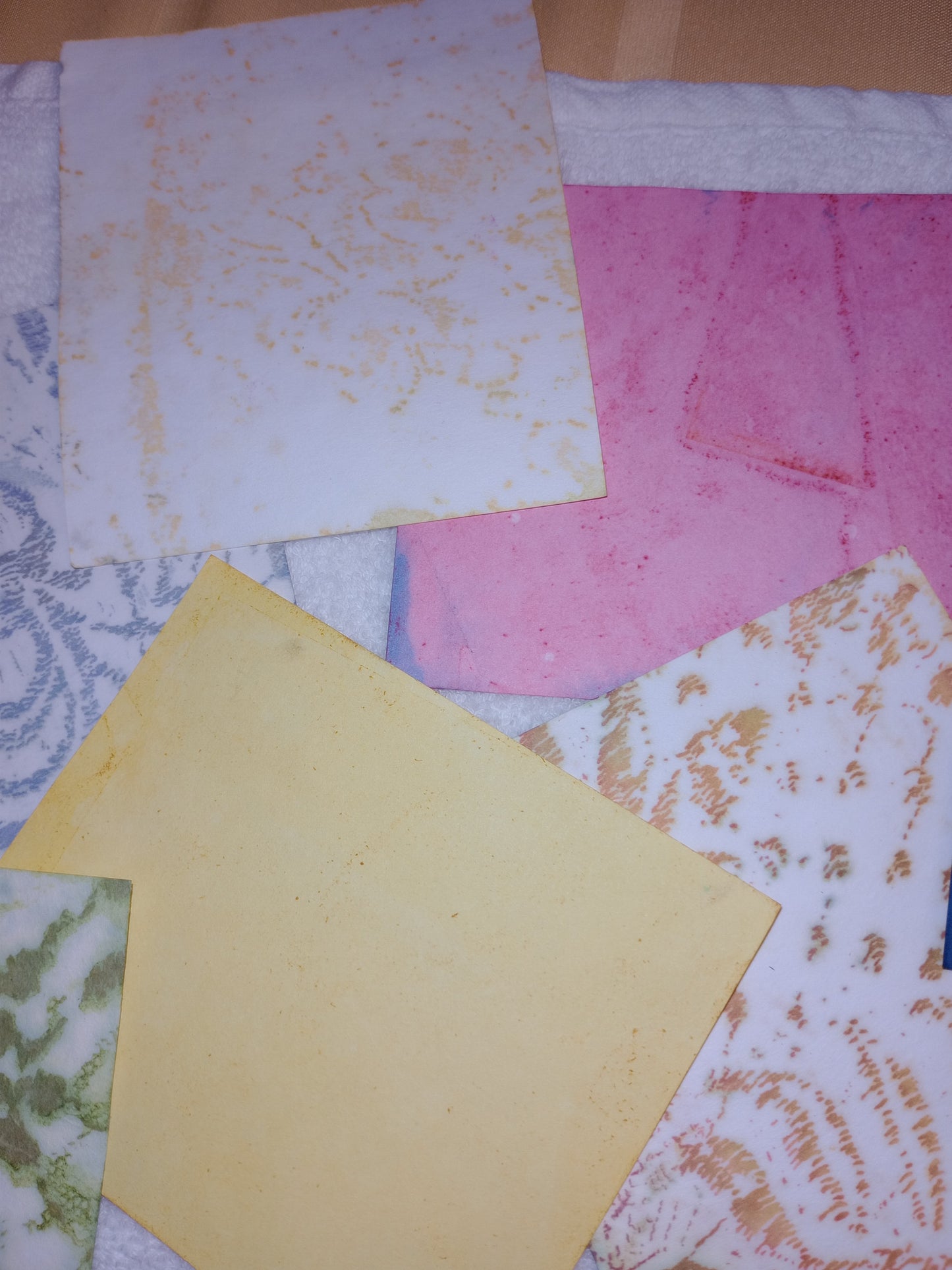 Hand dyed cardstock blanks