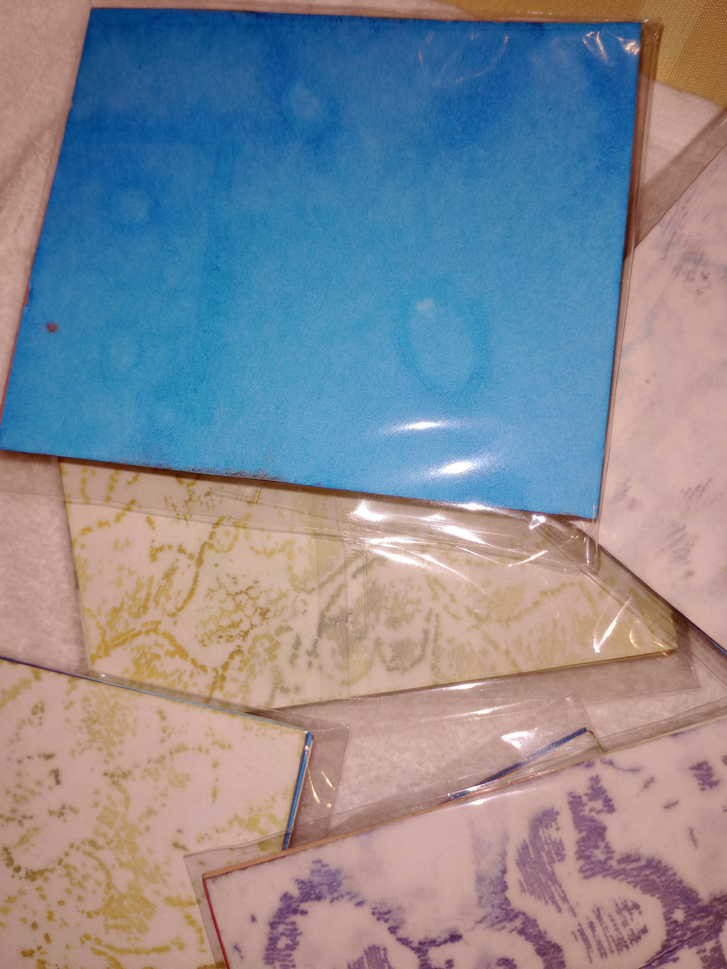 Hand dyed cardstock blanks