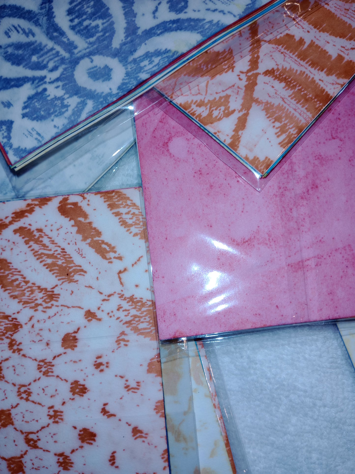 Hand dyed cardstock blanks