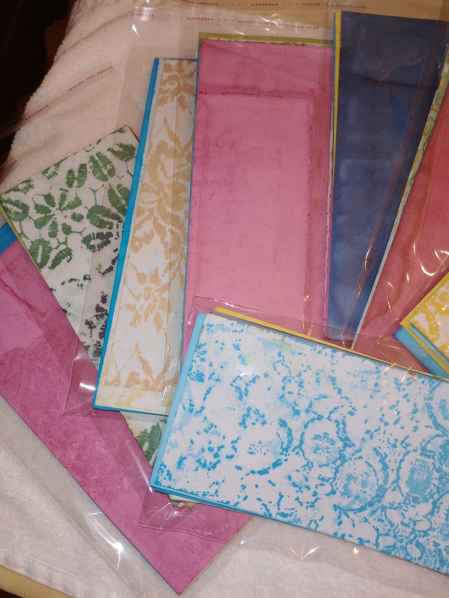 Hand dyed - 10 - business size envelopes.  They are so pretty