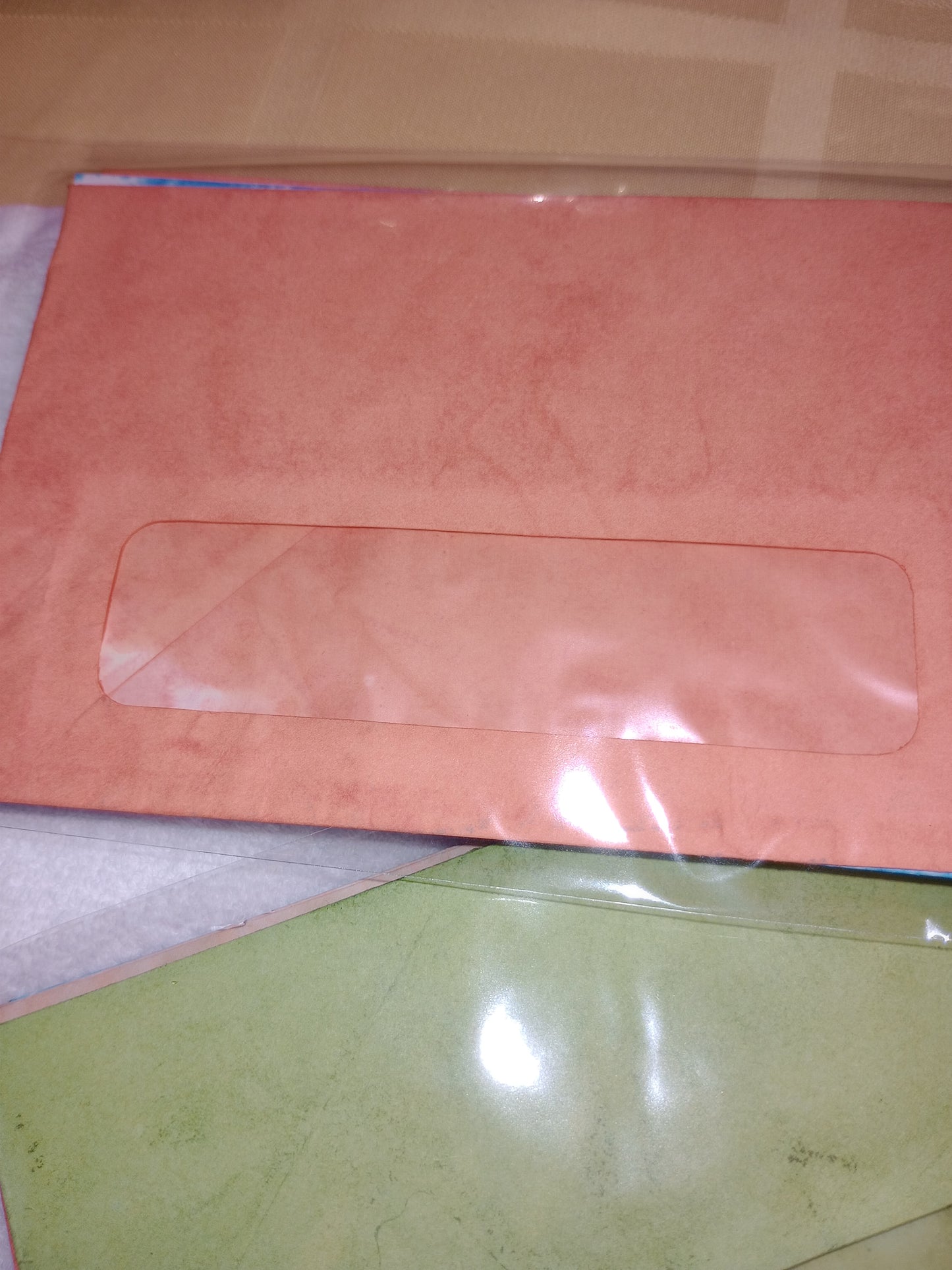 Hand dyed 10 business size window envelopes