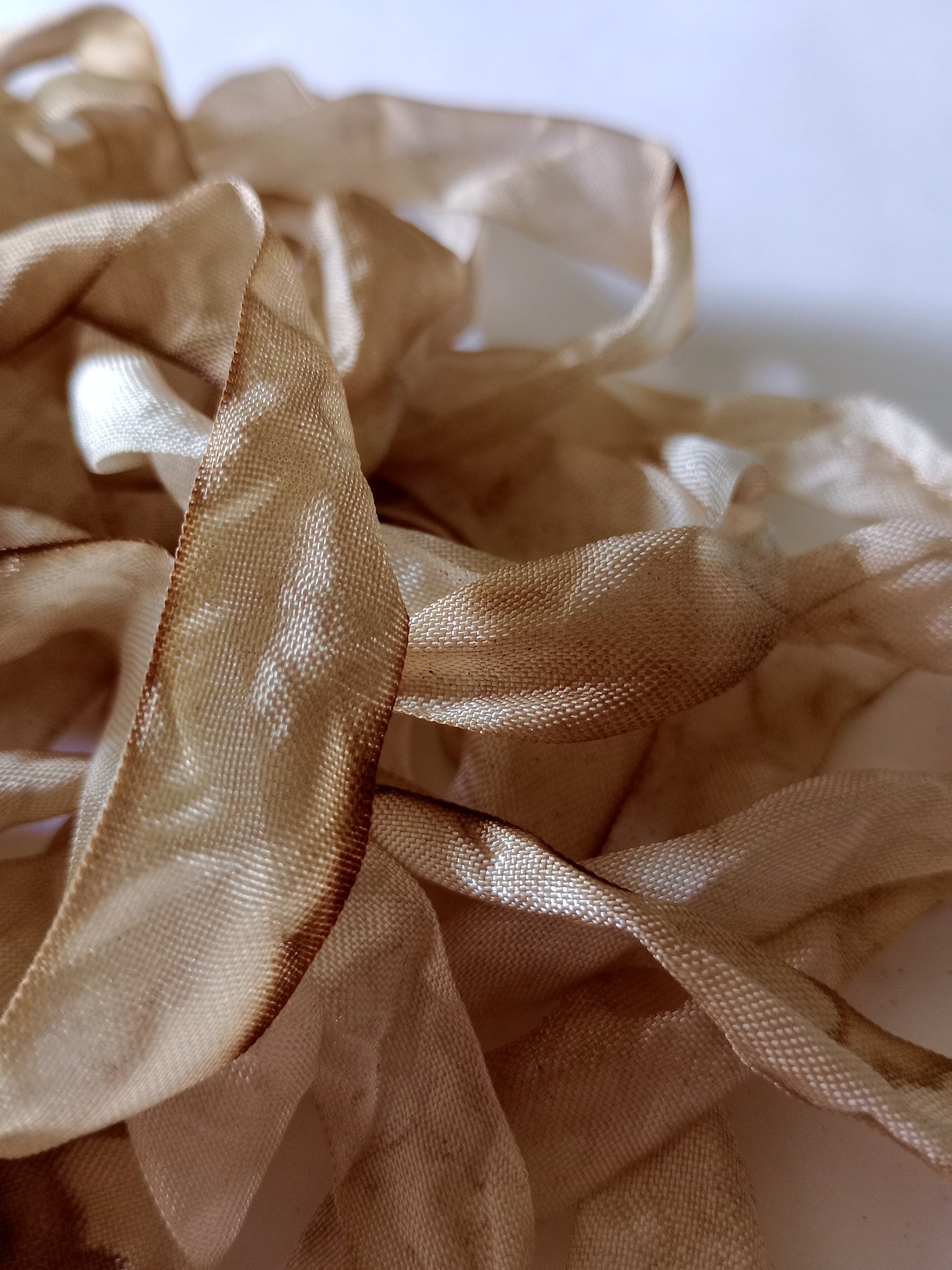 5 - yards French pressed pecan coffee dyed seam binding