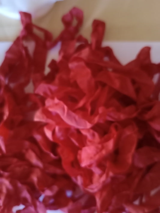 Christmas Red hand dyed seam binding - 5yds