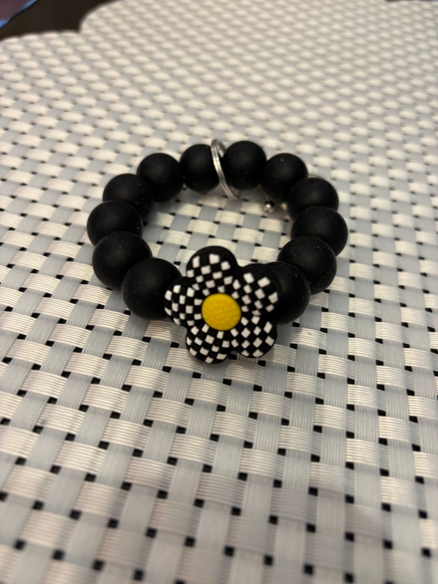 Silicone beaded key chains -approximately  2-3" diameter