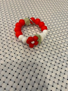 Silicone beaded key chains -approximately  2-3" diameter