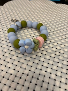 Silicone beaded key chains -approximately  2-3" diameter