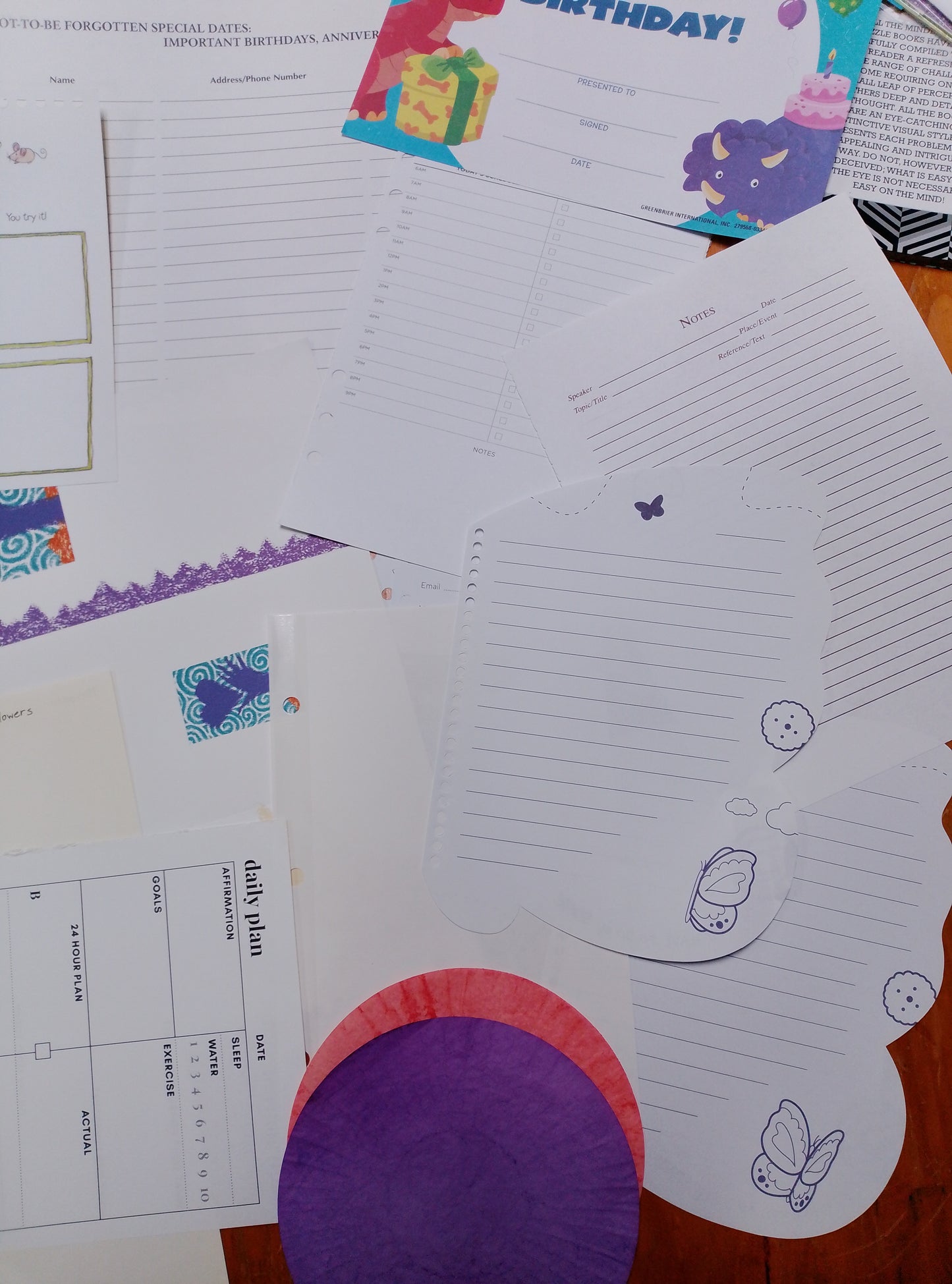 Undyed misc papers for junk journals