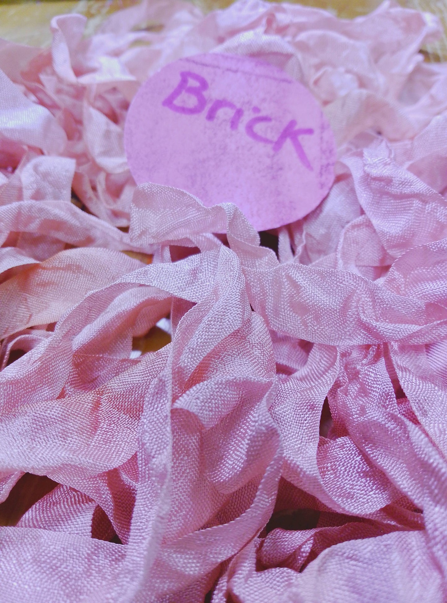 5 yards uncut crinkled seam binding.  🧱 I call this color brick another perfect fall color.